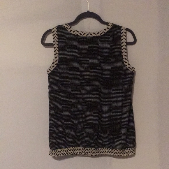 Black and cream Tie Blouse - Picture 6 of 6